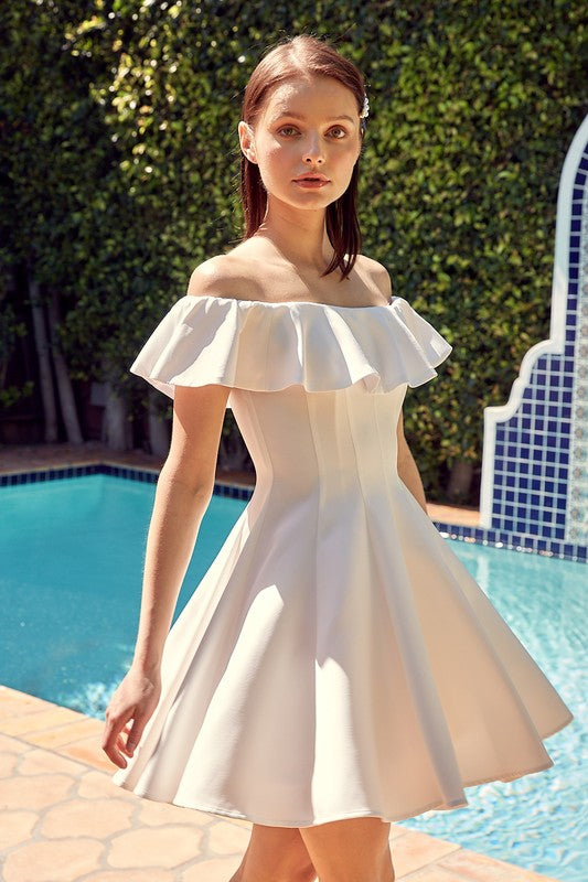 A Line Ruffle Dress 2PMStyle A Line Ruffle Dress 2PMStyle