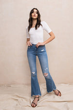 Mid-Rise Flare with Hem Detail