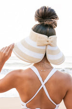 Foldable Wide Stripe Bow Visor