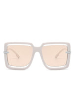 Oversize Square Large Cut-Out Fashion Sunglasses