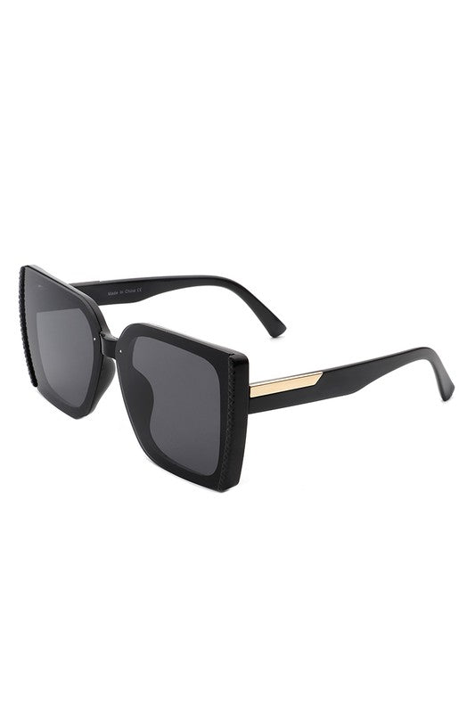 Square Flat Top Tinted Fashion Oversize Sunglasses