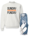 Black and Orange Sunday Funday Crewneck Sweatshirt