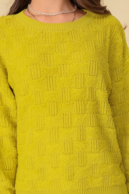 Basket Weave Pattern Sweater