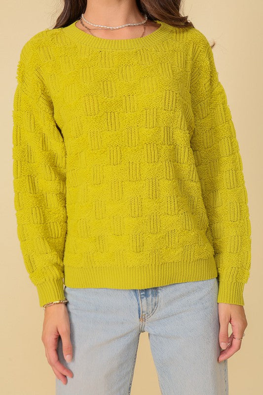 Basket Weave Pattern Sweater