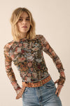 Floral Feelings Sheer Mesh Top