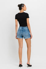 Super High Rise Button Up Mom Shorts