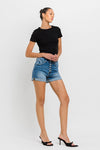 Super High Rise Button Up Mom Shorts