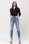 SUPER HIGH RISE STRETCH MOM JEANS