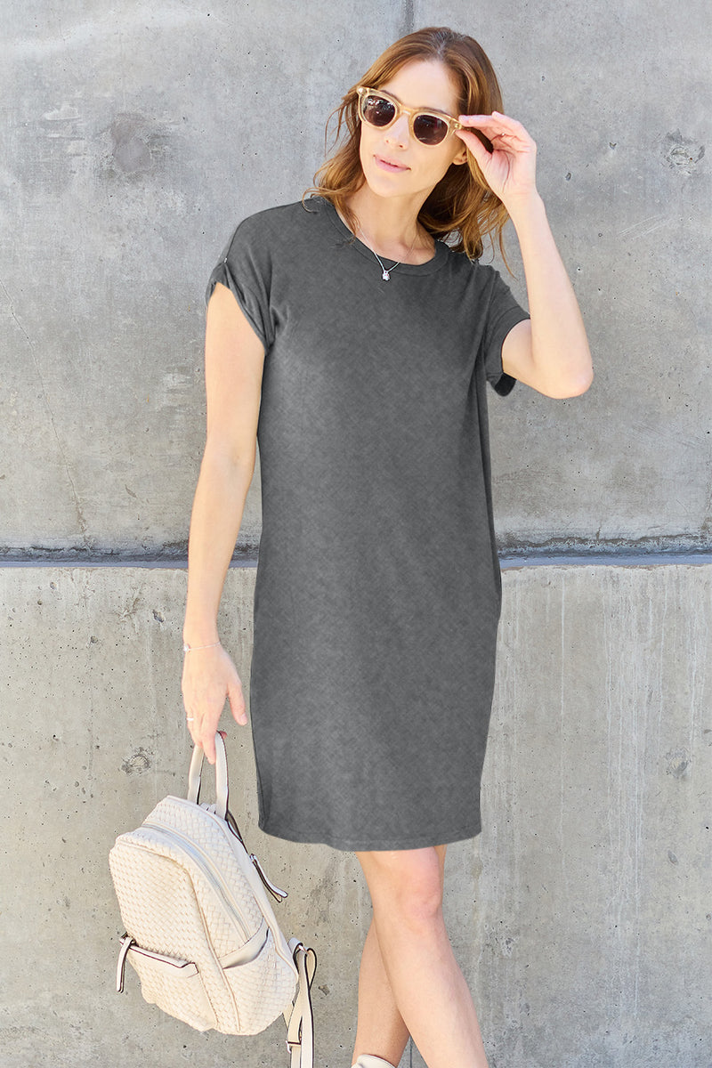 Short Sleeve Dress with Pockets