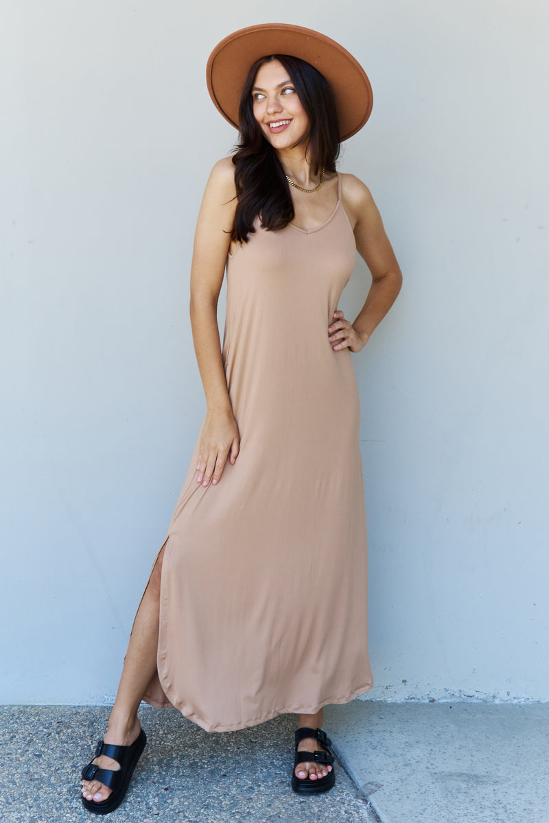 Good Energy Cami Side Slit Maxi Dress