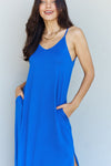 Good Energy Cami Side Slit Maxi Dress