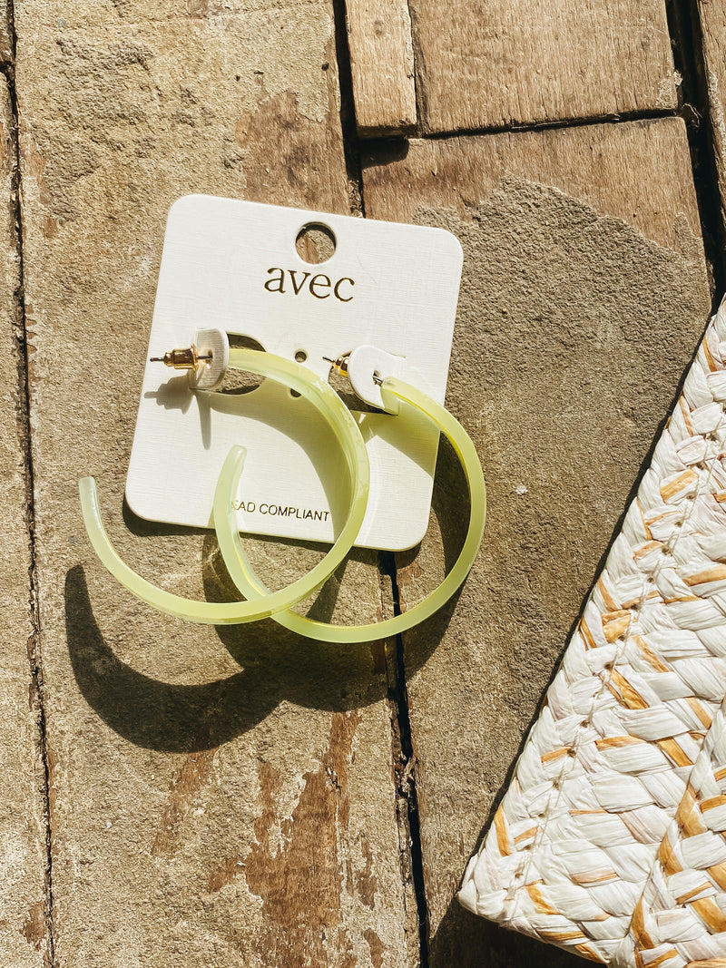 Acetate C Hoop Earrings