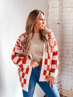 Cozy Time Checked Cardigan