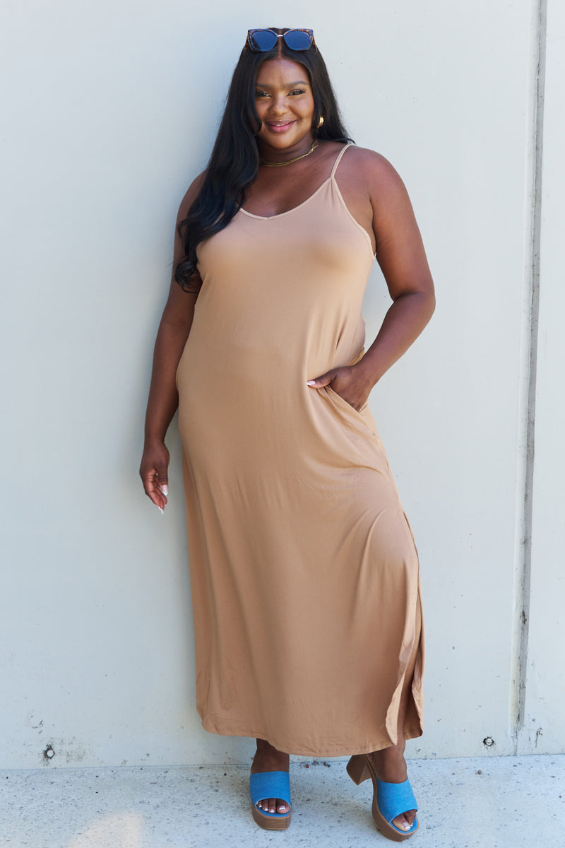 Good Energy Cami Side Slit Maxi Dress