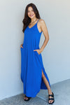 Good Energy Cami Side Slit Maxi Dress